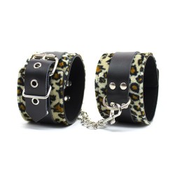 leopard print pin buckle handcuffs