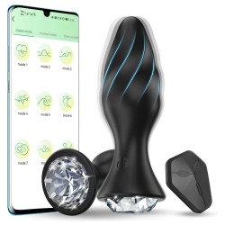 vibrating jewelry butt plug with app control