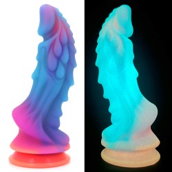 unicorn lifelike silicone dildo luminous