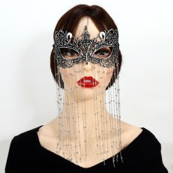 m101 beaded chain long tassel hollow blindfold sexy mask