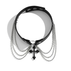 o ring cross pendant collar