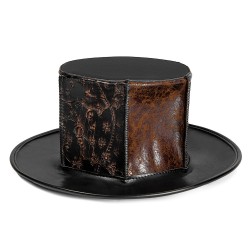 mens steampunk distress splice hat